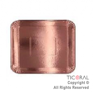 BANDEJA LAMINADA N.05 28 x 30 CM ROSA GOLD x 10